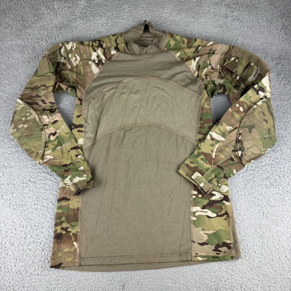 US Army Combat Shirt Mens Large Flame Resistant Long Sleeve Military Multicam